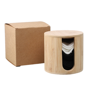 Tampons démaquillants lavables, écologiques, naturels, 100% biologiques, réutilisables, en <span class=keywords><strong>coton</strong></span> de bambou pour le visage, dans une boîte en bambou - Product Image 2
