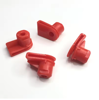 Nouveaux clips de fixation en plastique rouge pour tiges de verrouillage de porte de voiture, clips de retenue de verrouillage de voiture en forme de L, longueur de base 19 mm, trou intérieur 3,5 mm, universels
