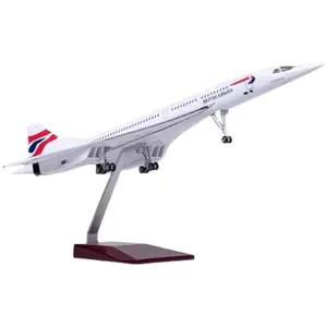 1:125コンコルド英国フランスコンコルド航空50cmレジンエアクラフトモデル飛行機装飾オフィス用