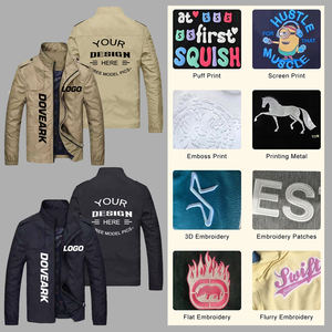 100% Polyester 750g imperméable col montant printemps été Logo personnalisé disponible 4XL 3XL tailles hommes décontracté veste zippée <span class=keywords><strong>manteau</strong></span> - Product Image 2