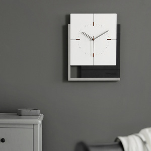 Wozoom Square <b>Wall</b> <b>Clock</b> Battery Powered Silent Quartz Living Room Nordic Style Modern Minimalist Design - Product Image 3
