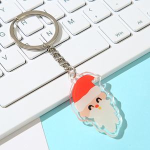 พวงกุญแจอะคริลิคพิมพ์ลายการ์ตูนน่ารักสไตล์คริสต์มาส พวงกุญแจพลาสติก - Product Image 6