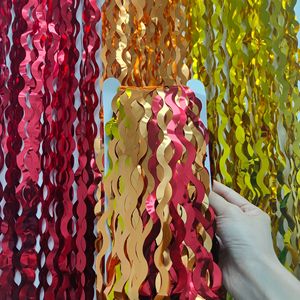 Rideau à franges en feuille de métal brillant pour décorations de fête d'<span class=keywords><strong>anniversaire</strong></span>, de Noël, d'Halloween et du Nouvel An - Couleur personnalisable - Product Image 5