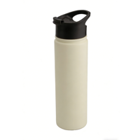Bouteille d'eau sportive isolée sous vide en acier inoxydable de 22 oz (680 ml) avec couvercle à rabat et poignée de transport