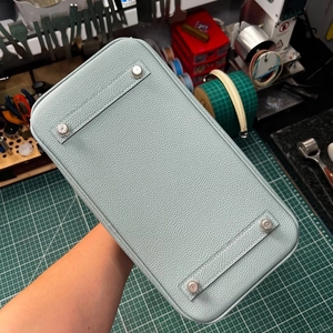 <span class=keywords><strong>Borsa</strong></span> da Donna di Lusso Completamente Artigianale su Misura, Stile Birkines 25 in <span class=keywords><strong>Pelle</strong></span> Togo ed Epsom, <span class=keywords><strong>Vera</strong></span> <span class=keywords><strong>Pelle</strong></span> di Vitello - Product Image 2