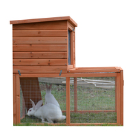 Clapier extérieur pour lapins Maison en bois pour petits animaux Cage en bois pour animaux domestiques Cage d'élevage de lapins avec nichoir