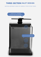 A.S. Aquarium de bureau 250B 15L avec filtre arrière, système eau douce et marine, idéal pour salon et cuisine - Vente Flash