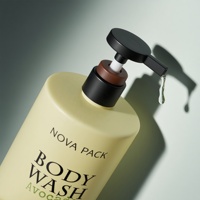 Bouteille de lavage corporel en plastique PP HDPE de couleur jaune citron 300ml 350ml 500ml Bouteilles de gel douche avec grande pompe à buse