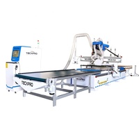 Routeur CNC à chargement et déchargement automatiques avec centre de perçage et d'étiquetage ATC CNC
