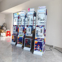 Machine à attraper les mini-poupées en métal, commerciale, économique, à monnayeur, avec mécanisme de contrôle de la monnaie complet et roulettes mobiles, pour enfants en intérieur