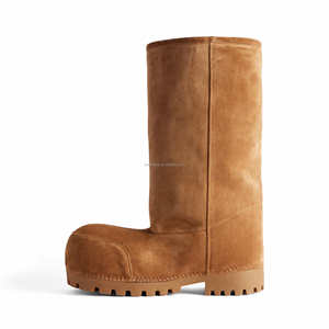 <span class=keywords><strong>Botas</strong></span> de Esquí de Lujo para Hombre con Punta Redonda Exagerada, <span class=keywords><strong>Botas</strong></span> de Esquí de Piel de Alaska, <span class=keywords><strong>Botas</strong></span> de Nieve Altas de Cuero y Gamuza Marrón para Hombre - Product Image 5