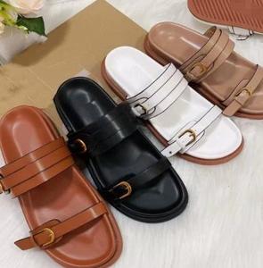 Sandalias planas de plataforma gruesa y gran tamaño con hebilla metálica, económicas, para mujer. - Product Image 1