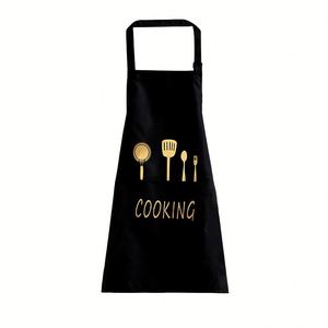 Wholesale Cheap Custom Logo Printed Simple Adult Work Waterproof <b>Apron</b> <b>Kitchen</b> Cooking Cleaning Chef <b>Apron</b> - Product Image 1