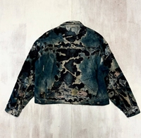 Veste zippée patchwork Boro pour homme, style vintage délavé, avec broderie Sashiko, poches effilochées, coupe oversize courte, streetwear OEM