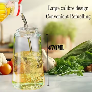 Pulvérisateur d'huile d'olive 2 en 1, 16 oz (470 ml), en verre, pour cuisine, friteuse à air, grillades, salades - Product Image 3