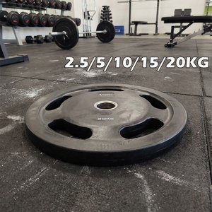 Dischi Pesi in Gomma Nera VIGFIT Personalizzabili con Logo, in KG e LB, per Allenamento Fitness - Product Image 1