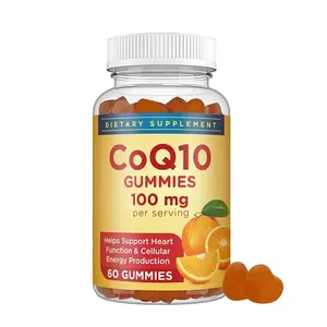 OEM Coenzyme Q10 ubiquinol gummies อาหารเสริมสารต้านอนุมูลอิสระตามธรรมชาติของร่างกายสุขภาพหัวใจ CQ 19 Gummes สำหรับเพิ่มพลังงานเซลล์
