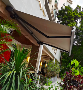Toldo Retráctil Personalizable, Pérgola, <span class=keywords><strong>Sombrilla</strong></span>, Toldos Extensibles de Aluminio con Control Remoto para Terrazas Exteriores y Pabellones - Product Image 3