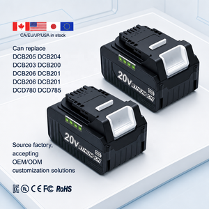 Batería de Iones de Litio de 20 V Máx. DCB206 DCB205 DCB204 <span class=keywords><strong>DCB203</strong></span> para Herramientas Inalámbricas Dewalt, Batería de Repuesto para Herramientas Eléctricas DEW, Directo de Fábrica - Product Image 1