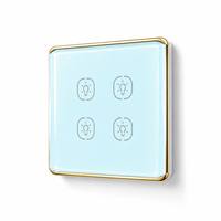 Panneau de commande intelligent 3 gangs 10A avec interrupteur tactile Wi-Fi, application Smart Life, en verre, étanche