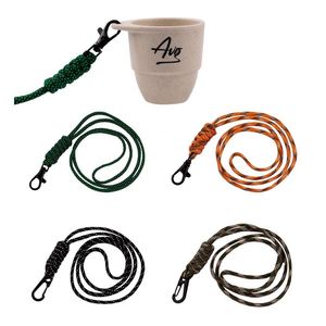 แก้วกาแฟรีไซเคิลขนาด 3 ออนซ์ ดีไซน์ทันสมัย พร้อมสายคล้องทำจากวัสดุ EVA ความจุ 100 มล. รับสกรีนโลโก้ - แก้วน้ำสำหรับโปรโมชั่น - Product Image 6