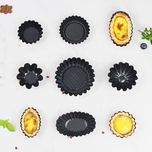 Mini moule à tarte ovale antiadhésif prêt à l'emploi en acier au carbone pour la cuisson de tartelettes et de tartes Outil de cuisson réutilisable - Product Image 6
