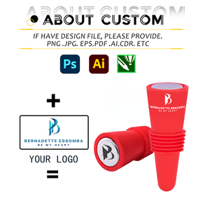 Tùy Chỉnh Sáng Tạo Rượu Vang Stopper Cấp Thực Phẩm Thép Không Gỉ Silicone Chai Rượu Vang Stopper Leakproof Rượu Vang Chai Stopper Với Logo - Product Image 2