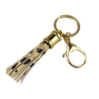 Porte-clés en cuir pour femmes avec pampilles, pendentif, cadeau, ornements en cuir PU, breloques décoratives, accessoires pour sacs, clés de voiture, bricolage