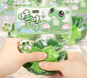 กบสัตว์น่ารักของเล่นนุ่มแบบบีบได้บรรเทาความวิตกกังวลปรับแต่งสีสำหรับเด็กผู้ชายและเด็กผู้หญิง - Product Image 1
