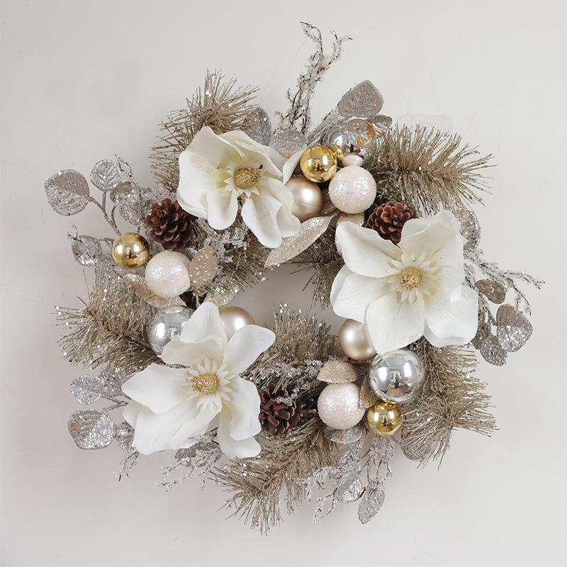 White magnolia garland