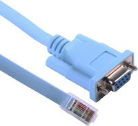 Câble console série RS232 ALK-LINK 1,8 m bleu RJ45 DB9 femelle, blindage tressé, gaine TPE, transfert de données haute vitesse pour ordinateur