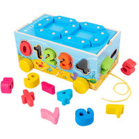 Blocs de puzzle en bois assortis de forme Montessori pour enfants jeu de voiture de tracteur jouets éducatifs de trieur cognitif pour enfants