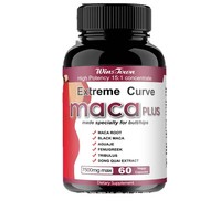 Capsules Extreme Curve Maca Plus 7500mg 60pcs, complément naturel à base de racine de Maca et d'Aguaje pour les courbes et le soutien de la posture