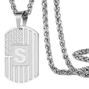 Unisex Thép Không Gỉ Vòng Cổ Thể Thao Bóng Chày 26 Thư Quảng Trường Hot Cross-Biên Giới Thiết Kế Hợp Thời Trang Phật Giáo Biểu Tượng <span class=keywords><strong>M</strong></span>àu Sắc Miễn Phí Quà Tặng - Product Image 5