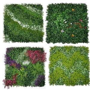 แผ่นพลาสติกกันรังสียูวีขนาด 100x100 ซม. ขายส่ง สำหรับตกแต่งผนังสวนแนวตั้งภายนอกอาคาร ร้านอาหาร ฉากหลัง ผนังหญ้าเทียม - Product Image 3