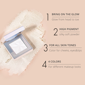 Marque privée Vegan Shimmer Contour Highlighter <span class=keywords><strong>Crème</strong></span> personnalisée Single Glow Highlighter Bronzer Palette - Product Image 5