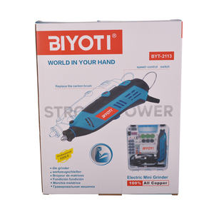 Mini-meuleuse électrique BYT-2113 220V, mandrin 1/8 pouce, outil rotatif à vitesse variable pour la sculpture sur bois et le polissage des métaux - Product Image 1