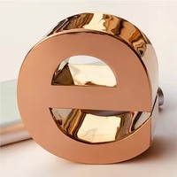 Enseigne métallique personnalisée non éclairée, lettres en acier inoxydable pour mur, entreprise, studio, nom de marque, logo