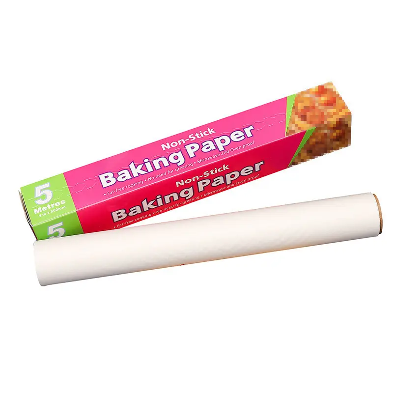 Papier d'emballage Jumbo résistant à la graisse et à l'huile Papier de cuisson en pâte vierge double face pour revêtement en silicone pour aliments Rouleau Jumbo