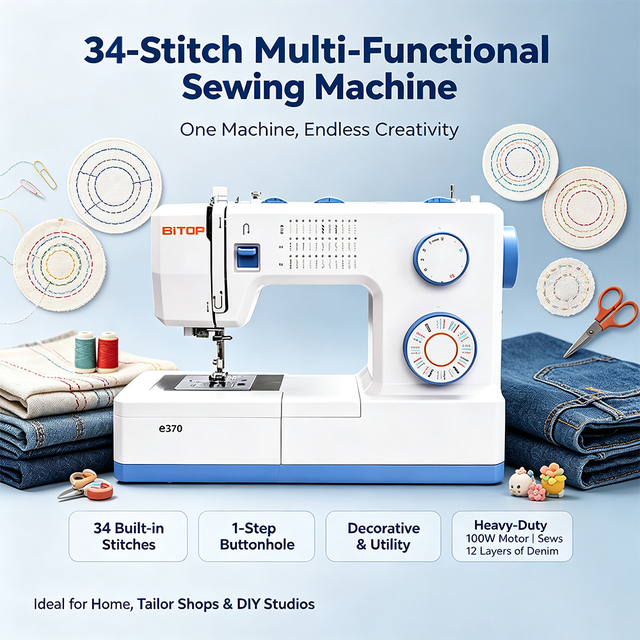 E370 Portable Household Machine Multifunctional Domestic Lockstitch Mini Hand Home Sewing Machine