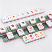 Mahjong américain personnalisé en acrylique, 160 tuiles, thème de Noël, jeu de société de table pour cadeau de vacances