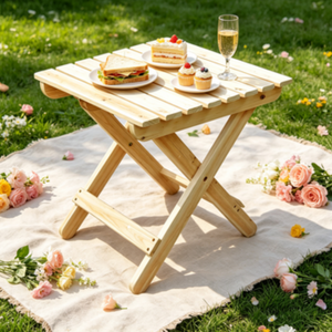 <span class=keywords><strong>Tavolino</strong></span> Pieghevole Impermeabile Leggero in Legno di Abete Robusto per Esterni, <span class=keywords><strong>Spiaggia</strong></span>, Feste, Vacanze al <span class=keywords><strong>Mare</strong></span>, Uso Ricreativo - Offerta Speciale - Product Image 2