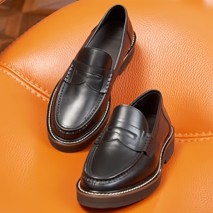 Nouvelles chaussures plates pour hommes, mocassins de haute qualité, chaussures décontractées en cuir de vache pour homme, respirantes, chaussures de marche, chaussures habillées - Product Image 1