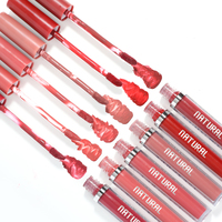 Set Lipstik Cair Matte 6 Pcs dengan Logo Custom, Tahan Lama, Melembapkan, Set Rias Wajah, Perlengkapan Hadiah, Set Lip Gloss Anti Air