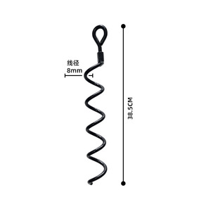 Estaca de tienda de campaña de acero al carbono de alta resistencia Ningbo, 38.5 cm, en espiral, para suelo, grado industrial, para uso en exteriores en todas las estaciones - Product Image 5