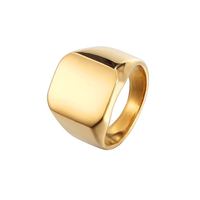 Kunden spezifischer Großhandel Edelstahl ring Herren rohling, Herren quadratischer glatter Edelstahl schmuck ring