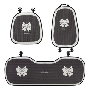 Coussin de siège de voiture à nœud papillon, tissu en maille respirant, antidérapant, tapis rafraîchissant toutes saisons, ensemble de 3-4 - Product Image 5