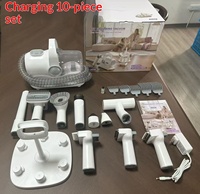 Aspirateur pour toilettage des animaux 10 en 1, kit de tondeuse pour chiens et chats avec corps en ABS, tuyau en PVC et faible bruit pour une utilisation quotidienne à la maison