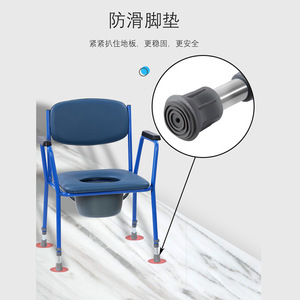 Silla de Inodoro Foxconn Azul, Capacidad de Carga de 130 kg, Ajustable y Portátil, para Ancianos, Embarazadas y Personas con Discapacidad - Product Image 1