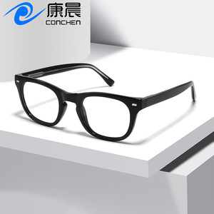 Nuevas gafas cuadradas TR90 con montura de acetato, cómodas, unisex, de marco completo, con lentes planas para uso diario. - Product Image 5